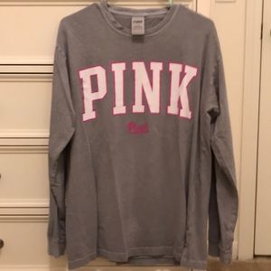 VS Pink Long Sleeved Campus Tee